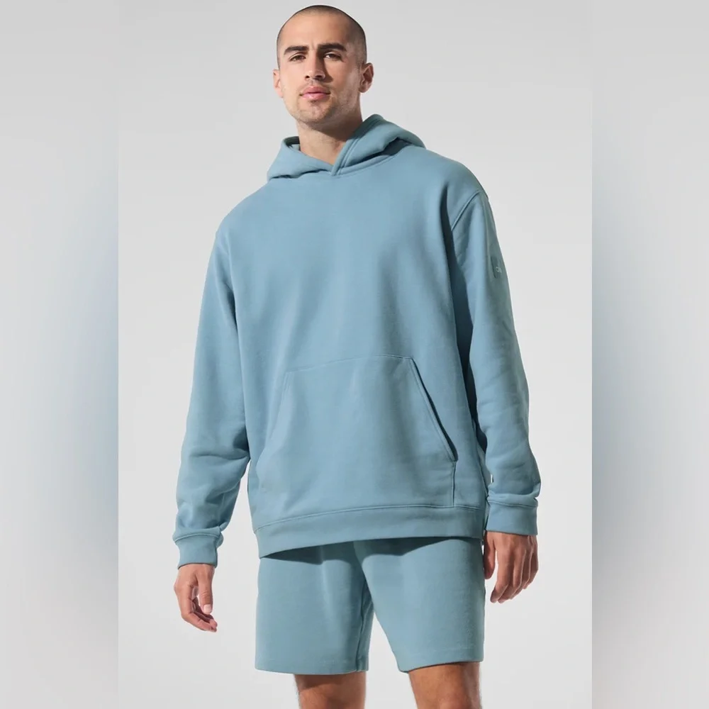 ALO Yoga celestial blue Renown Heavy Weight Hoodie